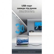 Дата кабель USB 2.0 AM/AF 20.0m Active black Vention (CBKBQ) - Фото