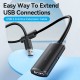Дата кабель USB 2.0 AM/AF 25.0m Active black Vention (CBKBS)