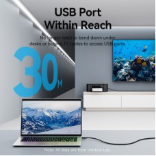 Дата кабель USB 2.0 AM/AF 25.0m Active black Vention (CBKBS) - Фото