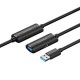 Дата кабель USB 3.0 AM/AF 5.0m Active black Vention (CBMBJ)