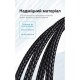 Дата кабель USB 2.0 AM to USB-C 1.5m 3A cotton braided aluminum purple Vention (CODVG)