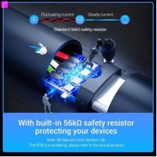 Дата кабель USB 2.0 AM to USB-C 1.5m 3A black Vention (COKBG) - Фото