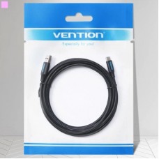 Дата кабель USB 2.0 AM to USB-C 1.5m 3A black Vention (COKBG) - Фото