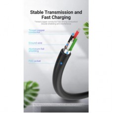 Дата кабель USB 2.0 AM to Mini 5P 2.0m black Vention (COMBH) - Фото