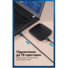 Дата кабель USB 3.0 AM/AM 3.0m black Vention (CONBI) - Фото