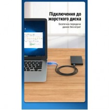 Дата кабель USB 3.0 AM/AM 3.0m black Vention (CONBI) - Фото