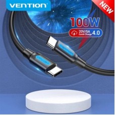 Дата кабель USB-C to USB-C 1.5m 5A black Vention (COTBG) - Фото