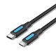 Дата кабель USB-C to Micro 5P 1.0m 2 A black Vention (COVBF)