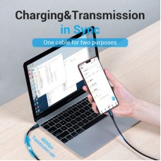 Дата кабель USB-C to Micro 5P 1.0m 2 A black Vention (COVBF) - Фото