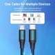 Дата кабель USB-C to Micro 5P 1.0m 2 A black Vention (COVBF)