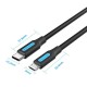 Дата кабель USB-C to Micro 5P 1.0m 2 A black Vention (COVBF)