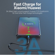 Дата кабель USB 3.0 AM to USB-C 1.5m black Vention (COZBG) - Фото