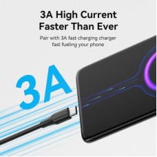Дата кабель USB 2.0 AM to USB-C 1.0m 3A black Vention (CTHBF) - Фото