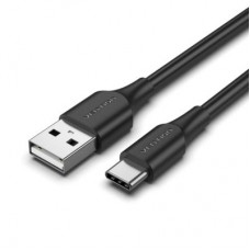Дата кабель USB 2.0 AM to USB-C 2.0m 3A black Vention (CTHBH) - Фото