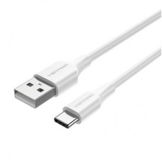 Дата кабель USB 2.0 AM to USB-C 1.0m 3A white Vention (CTHWF) - Фото