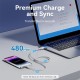 Дата кабель USB 2.0 AM to Lightning 1.0m 2.4A black Vention (LAMBF)