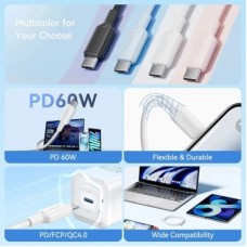 Дата кабель USB-C to USB-C 1.0m 3A black Vention (TRCBF) - Фото