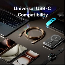 Дата кабель USB-C to USB-C 1.0m 3A aluminum gold Vention (TRDJF) - Фото