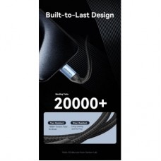 Дата кабель USB-C to USB-C 1.5m 240W aluminum black Vention (TREBG) - Фото