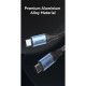 Дата кабель USB-C to USB-C 1.5m 240W aluminum black Vention (TREBG)