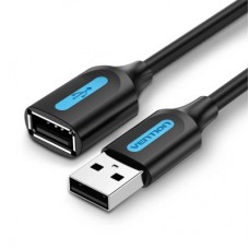 Дата кабель USB 2.0 AM/AF 0.5m black Vention (CBIBD) - Фото