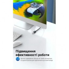 Дата кабель USB 2.0 AM/AF 0.5m black Vention (CBIBD) - Фото