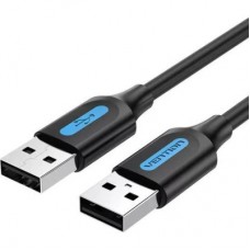 Дата кабель USB 2.0 AM/AM 1.0m black Vention (COJBF) - Фото