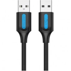 Дата кабель USB 2.0 AM/AM 1.0m black Vention (COJBF) - Фото
