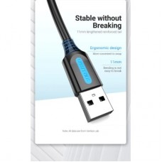 Дата кабель USB 2.0 AM to Mini 5P 1.0m black Vention (COMBF) - Фото