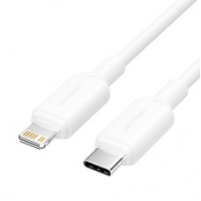 Дата кабель USB-C to Lightning 1.0m 3A white Vention (LAKWF) - Фото