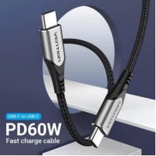 Дата кабель USB-C to USB-C 2.0m aluminum gray Vention (TADHH) - Фото