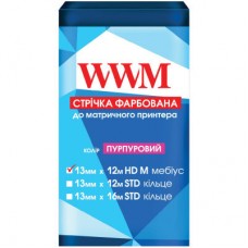 Лента к принтерам 13мм х 12м HD л. Purple WWM (R13.12HMP)