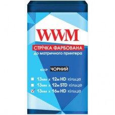 Лента к принтерам 13мм х 16м HD к. Black WWM (R13.16H)