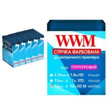Лента к принтерам 10мм х 10м HD л. Purple*5шт WWM (R10.10HPM5)