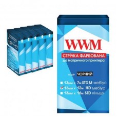 Лента к принтерам 10мм х 12м HD п. Black*5шт WWM (R10.12HR5)