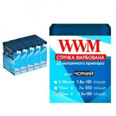 Лента к принтерам 10мм х 3.5м HD к. Black*5шт WWM (R10.3.5H5)