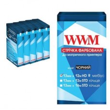 Лента к принтерам 13мм х 12м HD п. Black*5шт WWM (R13.12HR5) Лента к принтерам 13мм х 12м HD п. Black*5шт WWM (R13.12HR5)