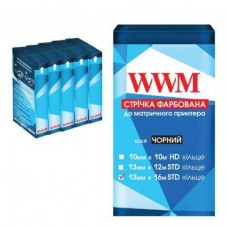 Лента к принтерам 13мм х 16м STD к. Black*5шт WWM (R13.16S5) Лента к принтерам 13мм х 16м STD к. Black*5шт WWM (R13.16S5)