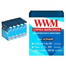 Лента к принтерам 13мм х 3.5м STD л. Black*5шт WWM (R13.3.5SM5) Лента к принтерам 13мм х 3.5м STD л. Black*5шт WWM (R13.3.5SM5)