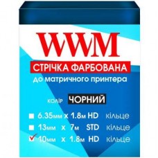 Лента к принтерам 10мм х 1.8м HD (К.) Black WWM (R10.1.8H) Лента к принтерам 10мм х 1.8м HD (К.) Black WWM (R10.1.8H)