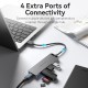 Концентратор Vention USB 3.0 to 4xUSB 3.0 Hub With Power Supply 0.15m black (CHLBB)