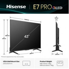 Телевізор Hisense 43E7Q PRO - Фото