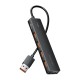 Концентратор Vention USB to 4xUSB 3.2 Gen2 + USB-C 10Gbps 0.15m black (CHOBB)