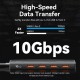 Концентратор Vention USB to 4xUSB 3.2 Gen2 + USB-C 10Gbps 0.15m black (CHOBB)