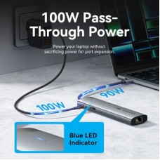 Концентратор Vention USB-C 7-in-1 USB-C PD + USB 3.2 + USB 3.0 + USB 2.0 + RJ45 + SD/TF + HDMI 0.15m (TGUHB) - Фото