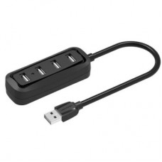 Концентратор Vention USB 2.0 to 4xUSB 2.0 0.15m black (VAS-J43-B015) - Фото