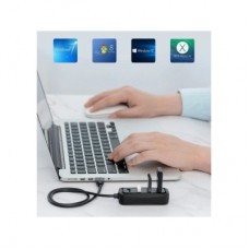 Концентратор Vention USB 2.0 to 4xUSB 2.0 0.15m black (VAS-J43-B015) - Фото