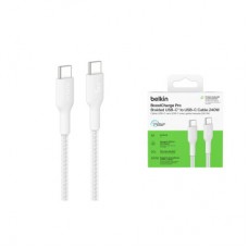 Дата кабель USB-C to USB-C 1.0m 240W white Belkin (CAB025HQ1MWH) - Фото