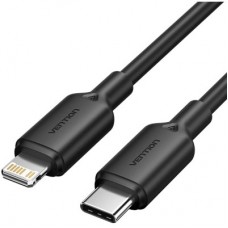 Дата кабель USB-C to Lightning 2.0m 3A black Vention (LAKBH) - Фото