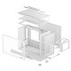 Корпус для ПК Deepcool CH160 Plus White (R-CH160-WHNGM0-G)